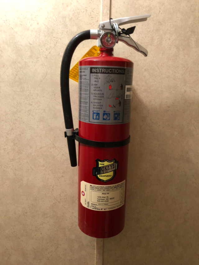 ABC Dry Chemical Fire Extinguisher Installation